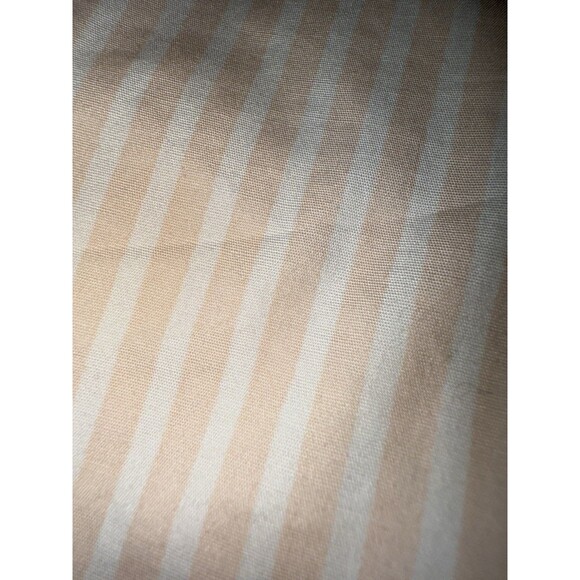 Express One Shoulder Stripe Poplin Shirt Peach White Pleated Long Sleeve NWT XL - Picture 12 of 12